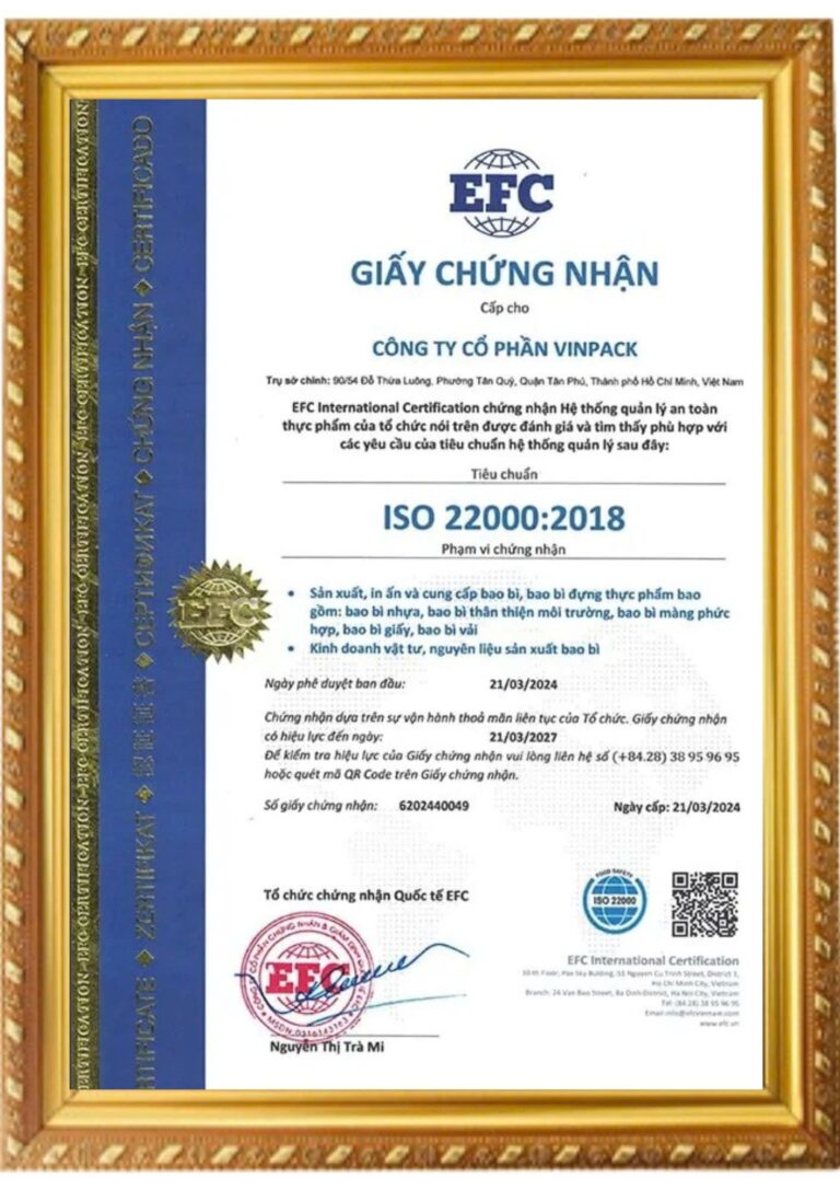 Chứng nhận chất lượng ISO